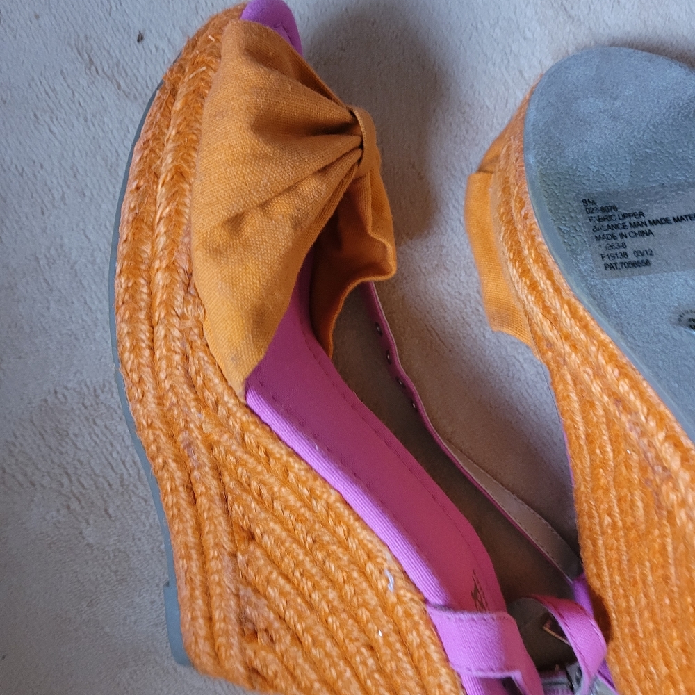 ANA SPRING SUMMER WEDGES SIZE 8 - Picture 6 of 9